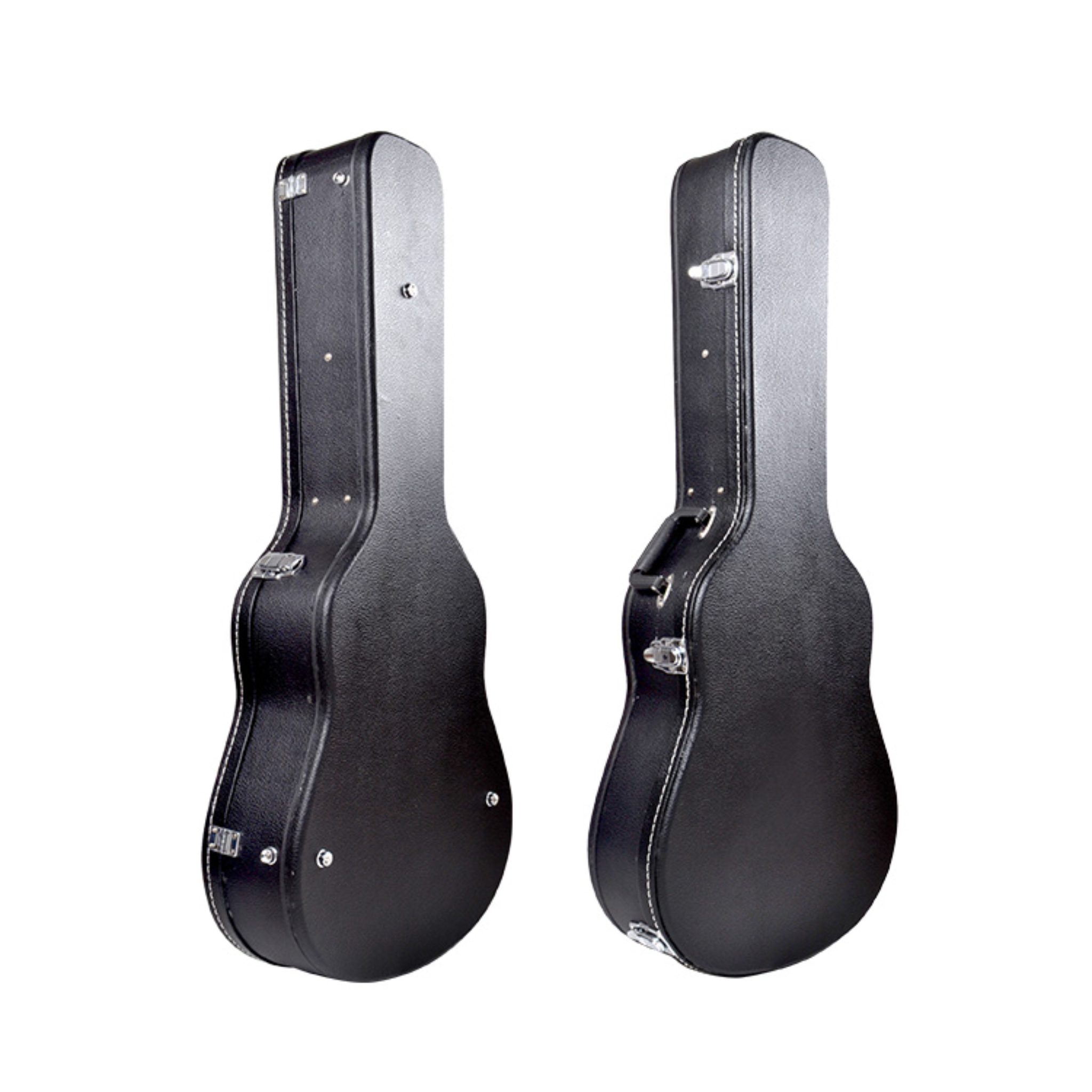 Hard-Shell Wooden Leather Black Case for Classical Guitar