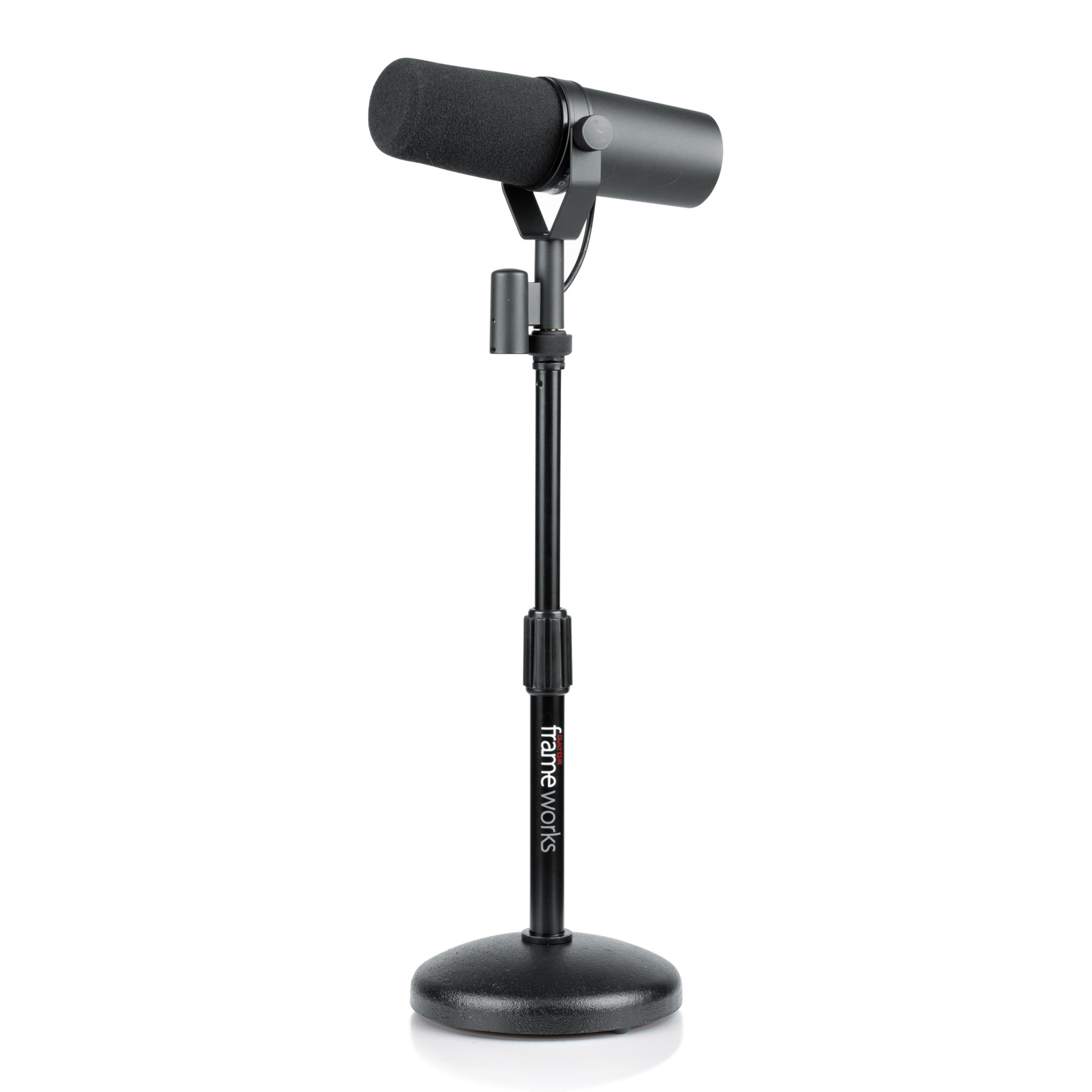 GATOR FRAMEWORKS ROUND DESKTOP MIC STAND