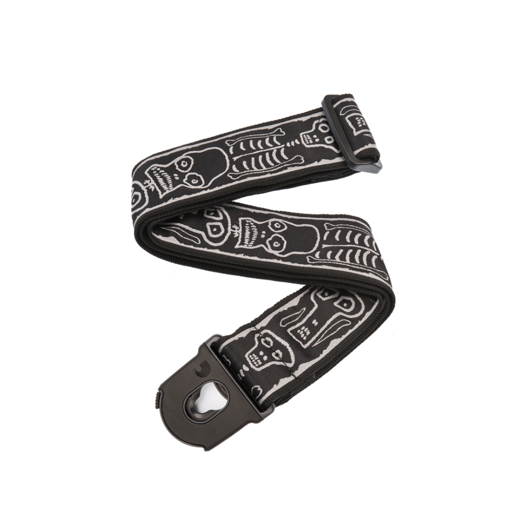 Joe Satriani Planet Lock Guitar Strap - Skull N Bones