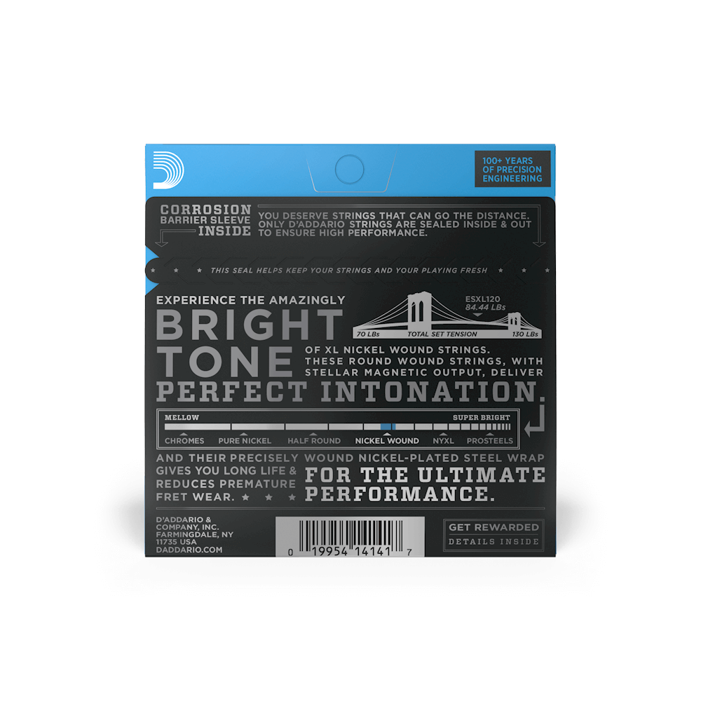 D'addario ESXL120 Super Light Double Ball End Electric Guitar Strings