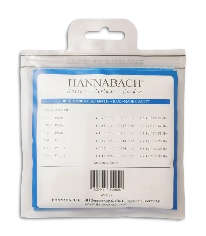 Hannabach Silver Plated 800HT Classical Guitar Strings