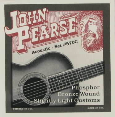 John Pearse Phosphor Bronze Acoustic Guitar Slt Lt Cust 11-52