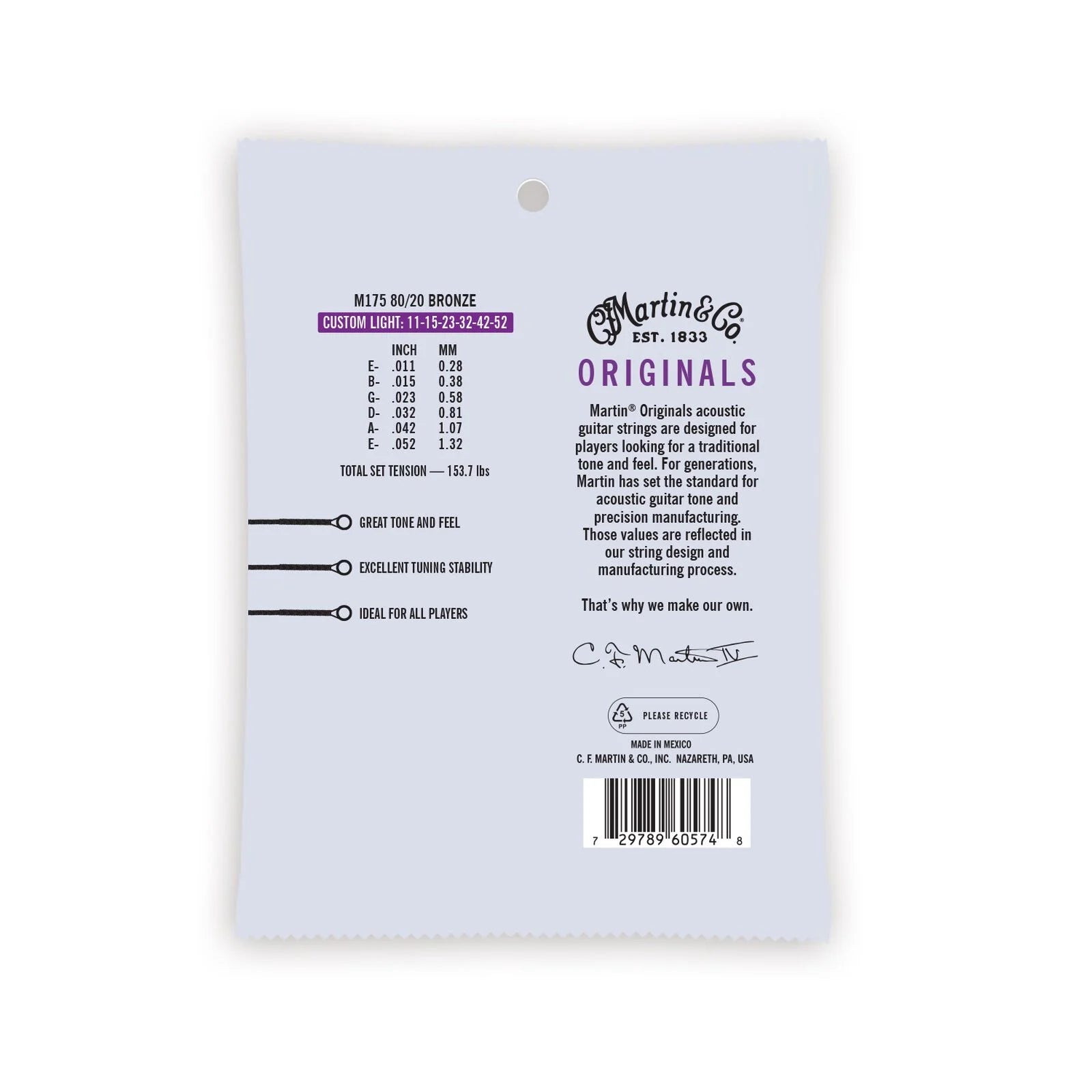 Martin MA175 Bronze Acoustic Guitar Strings