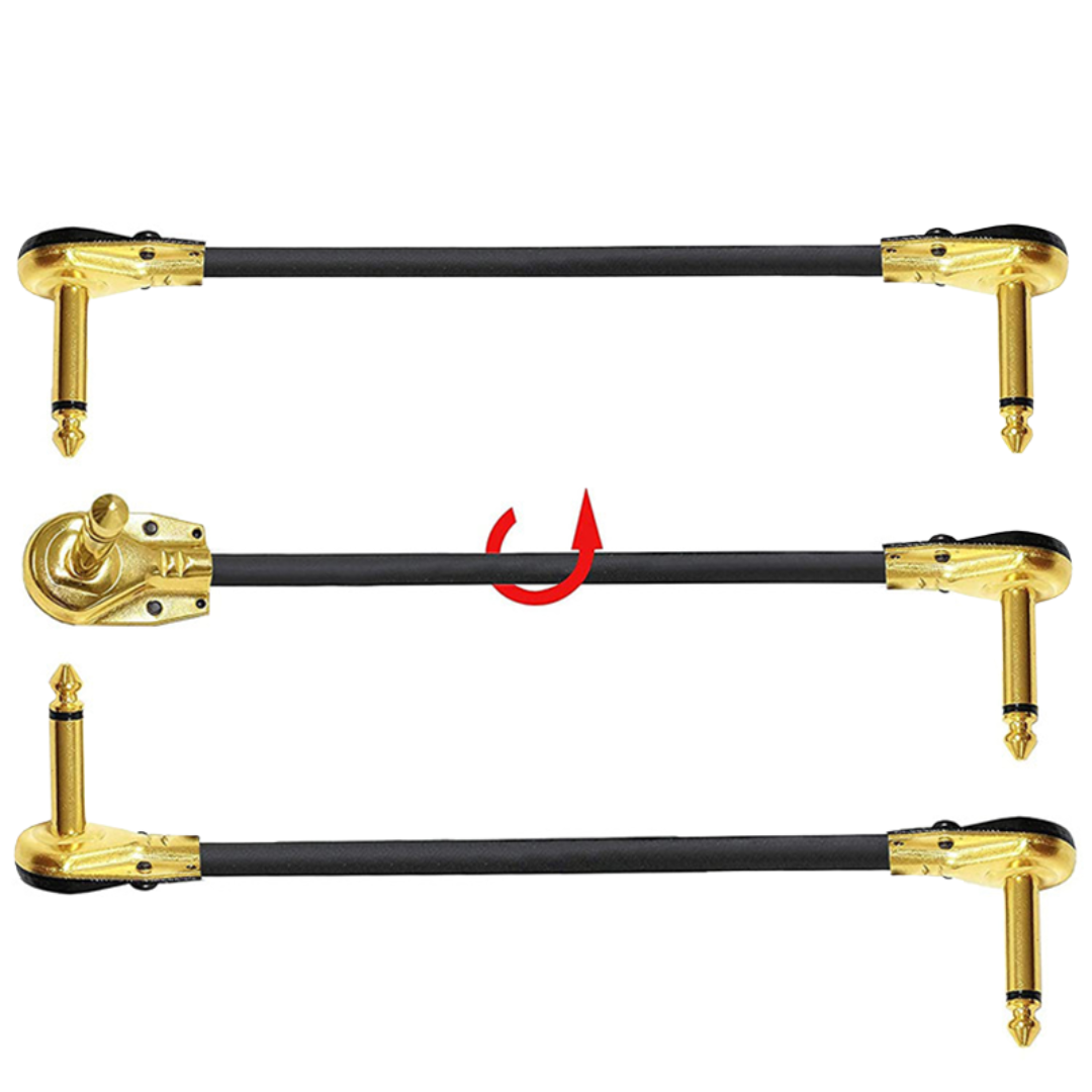 Gold Plated Pedal Patch Cable 15 CM