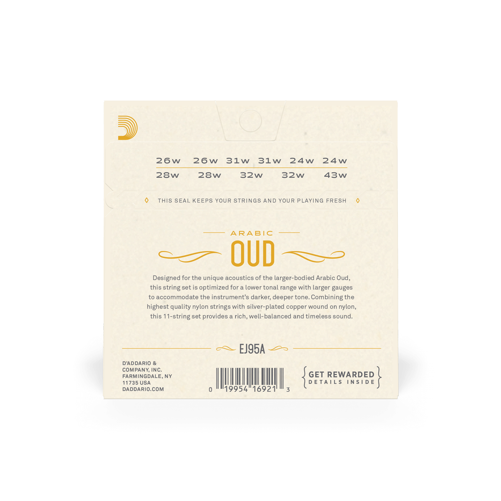 D'Addario EJ95A Arabic Oud 11 String