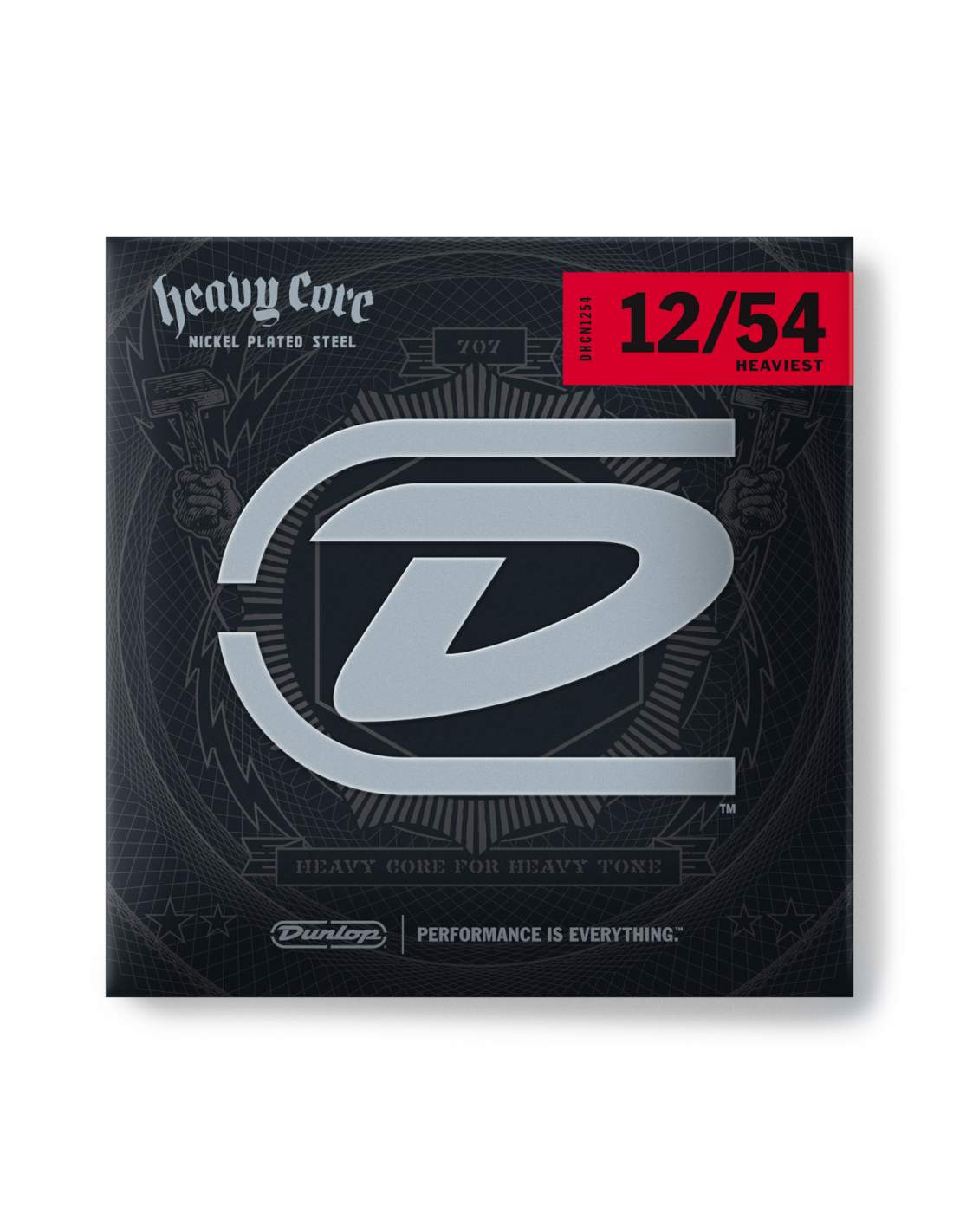 Dunlop Heavy Core Nickel Wound Electric Guitar Strings, Heaviest 12-54