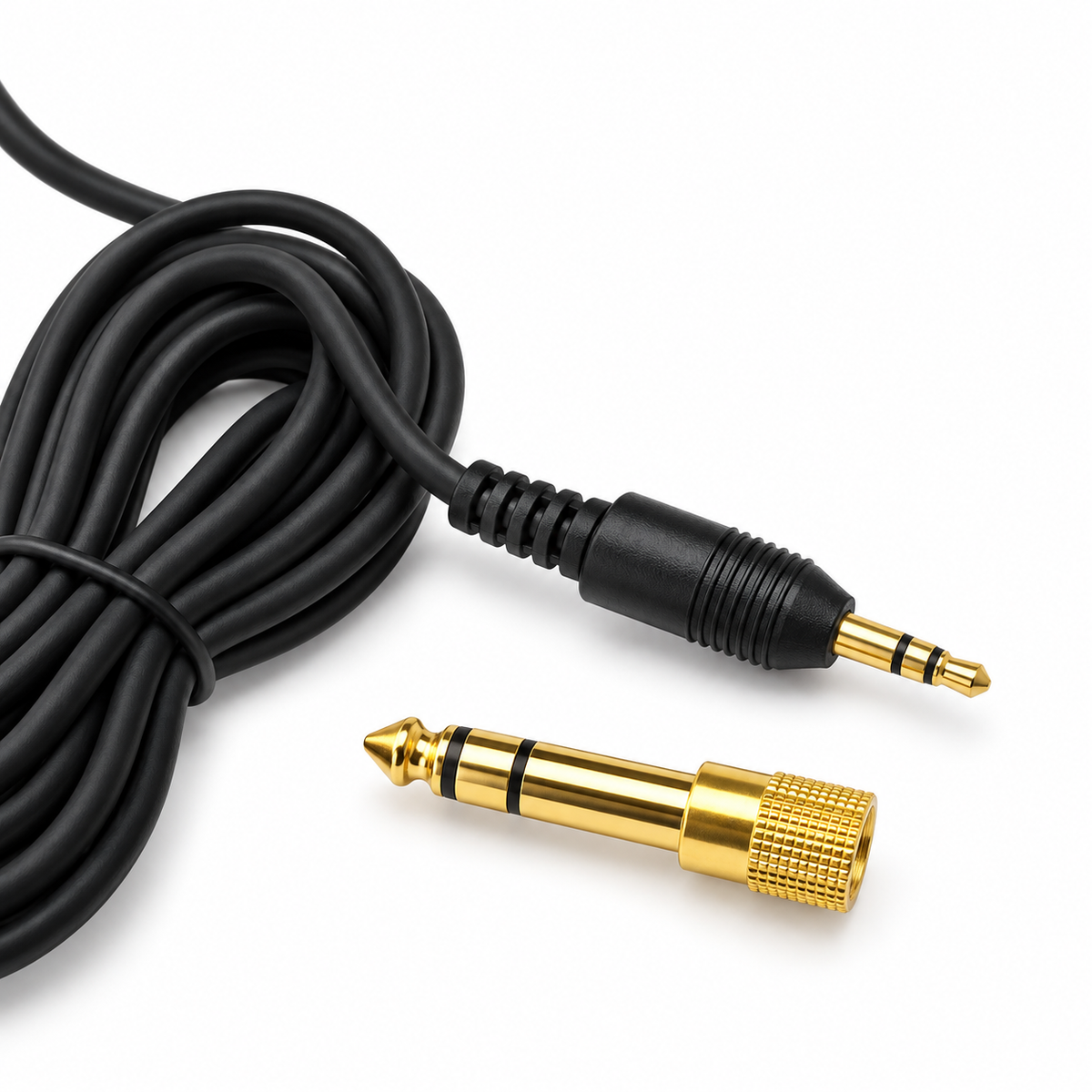 HP-320 3.5 mm plug and 6.35 mm screw-on adapter