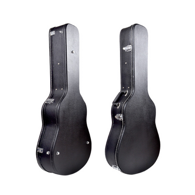 Hard-Shell Wooden Leather Black Case for Classical Guitar