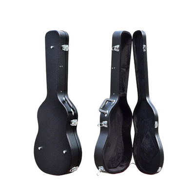 Hard-Shell Wooden Leather Black Case for LP style