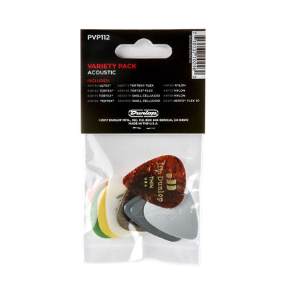 Dunlop Acoustic Pick Variety Pack - 12 Pack