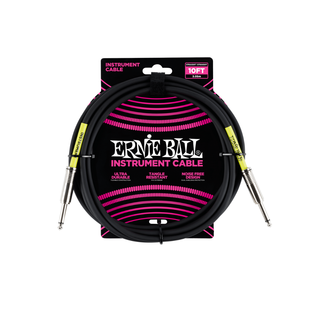 Ernie Ball 10' Instrument Cable – Black