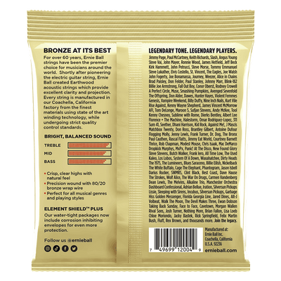 Ernie Ball Earthwood 80/20 Bronze Acoustic Strings 11-52