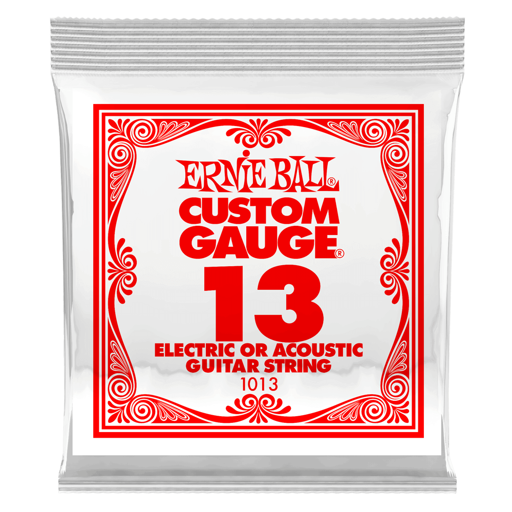 Ernie Ball .013 Plain Steel Electric or Acoustic Guitar Strings