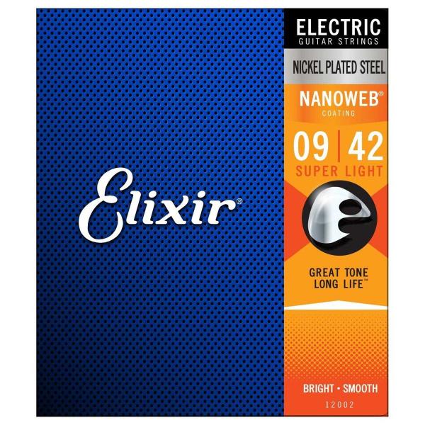Elixir Nanoweb Coated Electric Guitar Strings 09-42