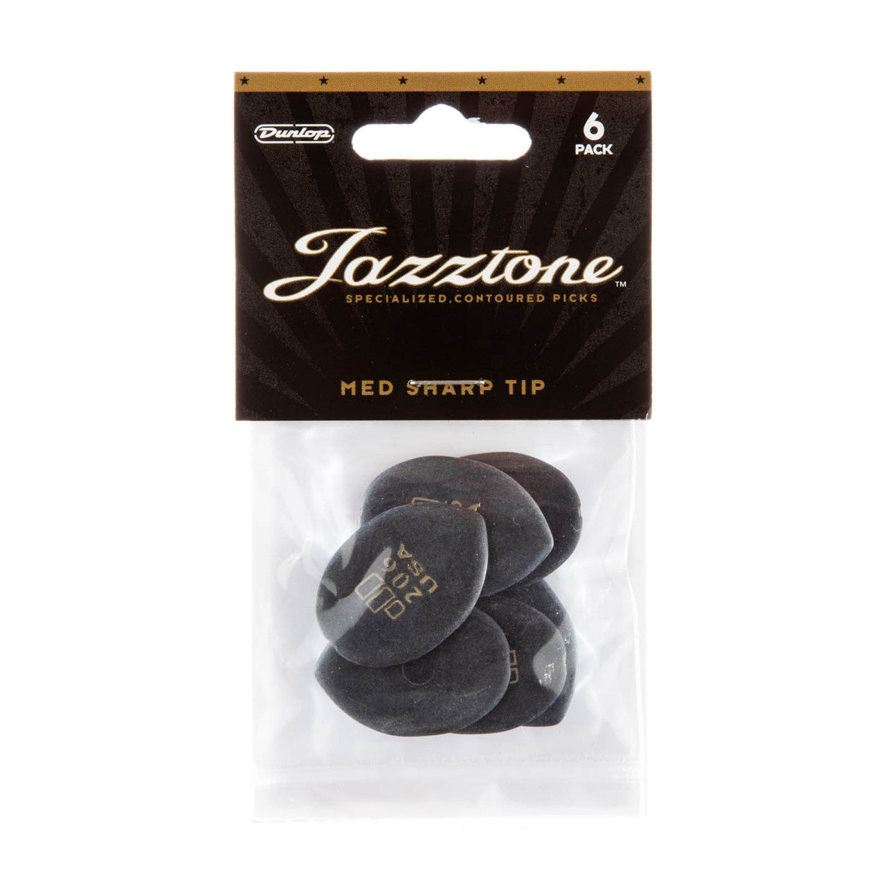 JAZZTONE Medium Tip Pick 2.08mm - 6 Pack