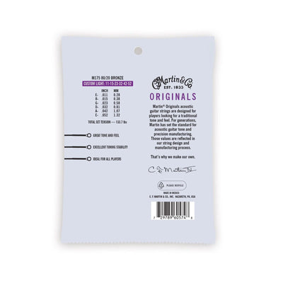 Martin MA175 Bronze Acoustic Guitar Strings
