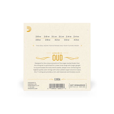 D'Addario EJ95A Arabic Oud 11 String