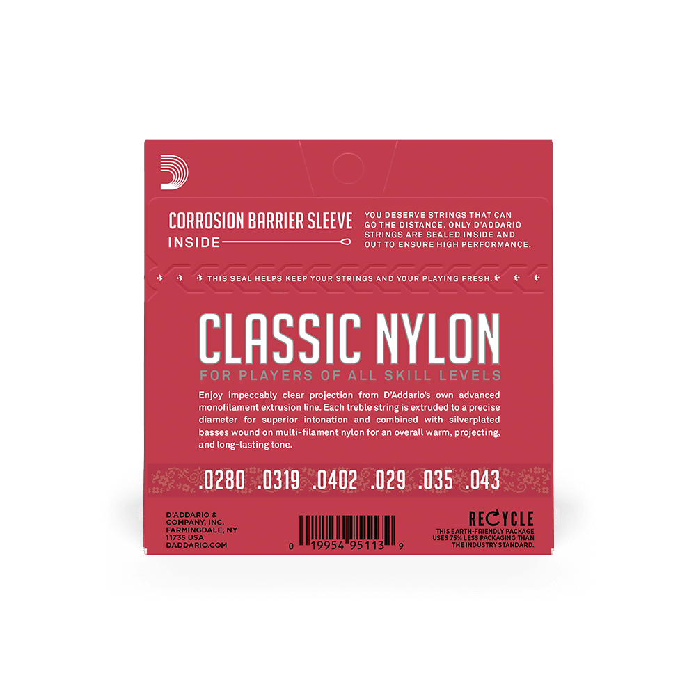 D'Addario EJ27N Classic Student Nylon Strings, Normal Tension