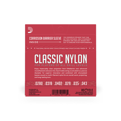 D'Addario EJ27N Classic Student Nylon Strings, Normal Tension