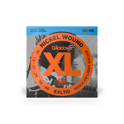 D'Addario EXL110 Nickel Round Wound Electric Guitar Strings Regular Light 10-46