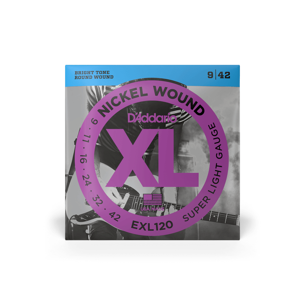 D'Addario EXL120 Nickel Round Wound Electric Guitar Strings Super Light 9-42