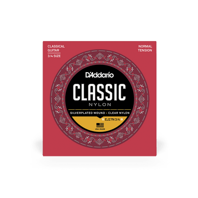 D'Addario EJ27N 3/4 Classic Student Nylon Strings, Normal Tension