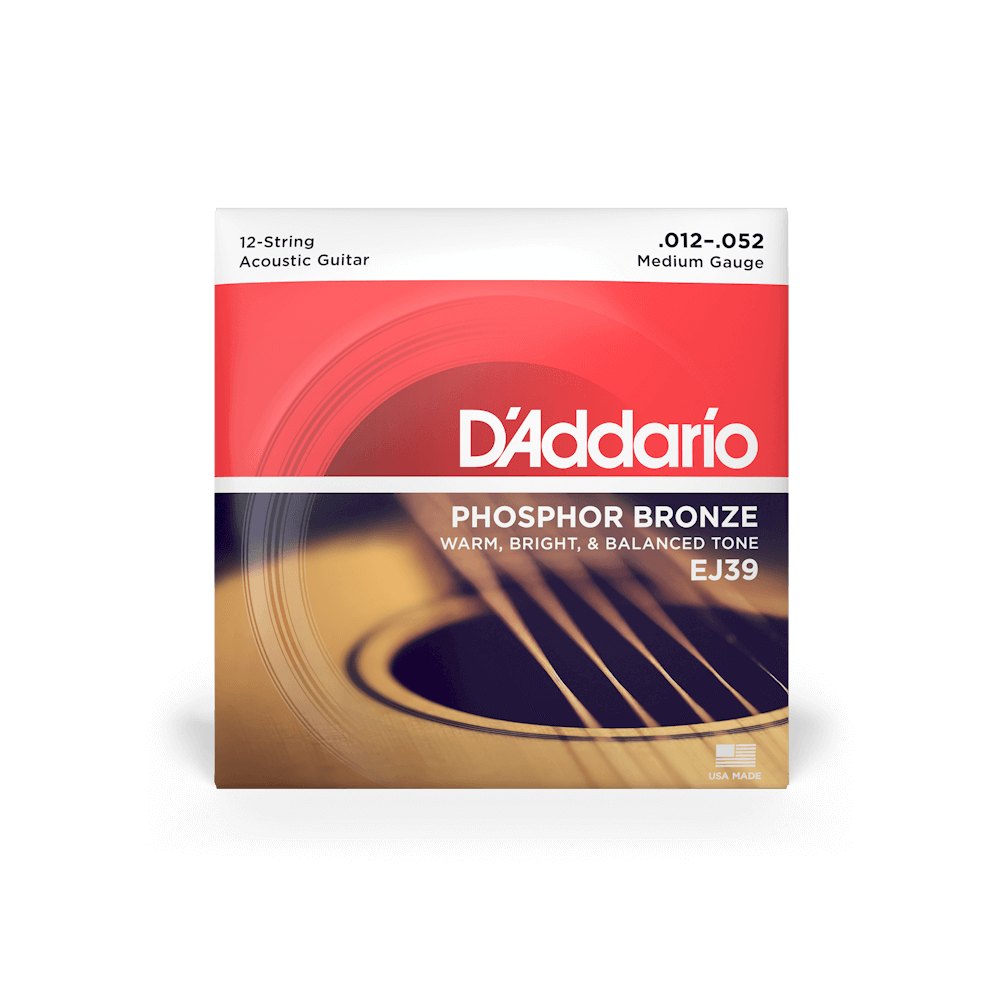 D'Addario EJ39 / 12-52 Medium 12-String Acoustic Guitar Strings