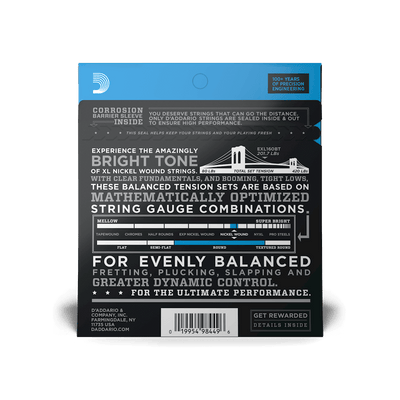 D'Addario EXL160BT Balanced Tension Nickel Medium (50-120)