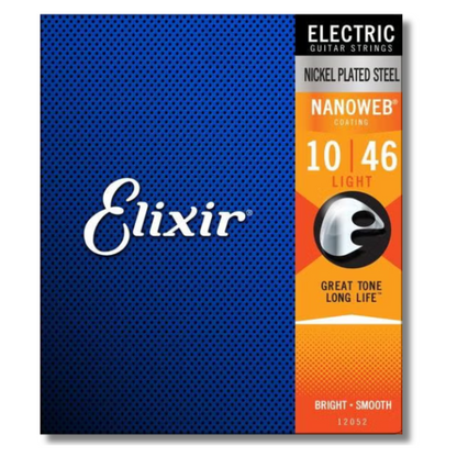 Elixir Nanoweb Coated Electric Guitar Strings 10-46