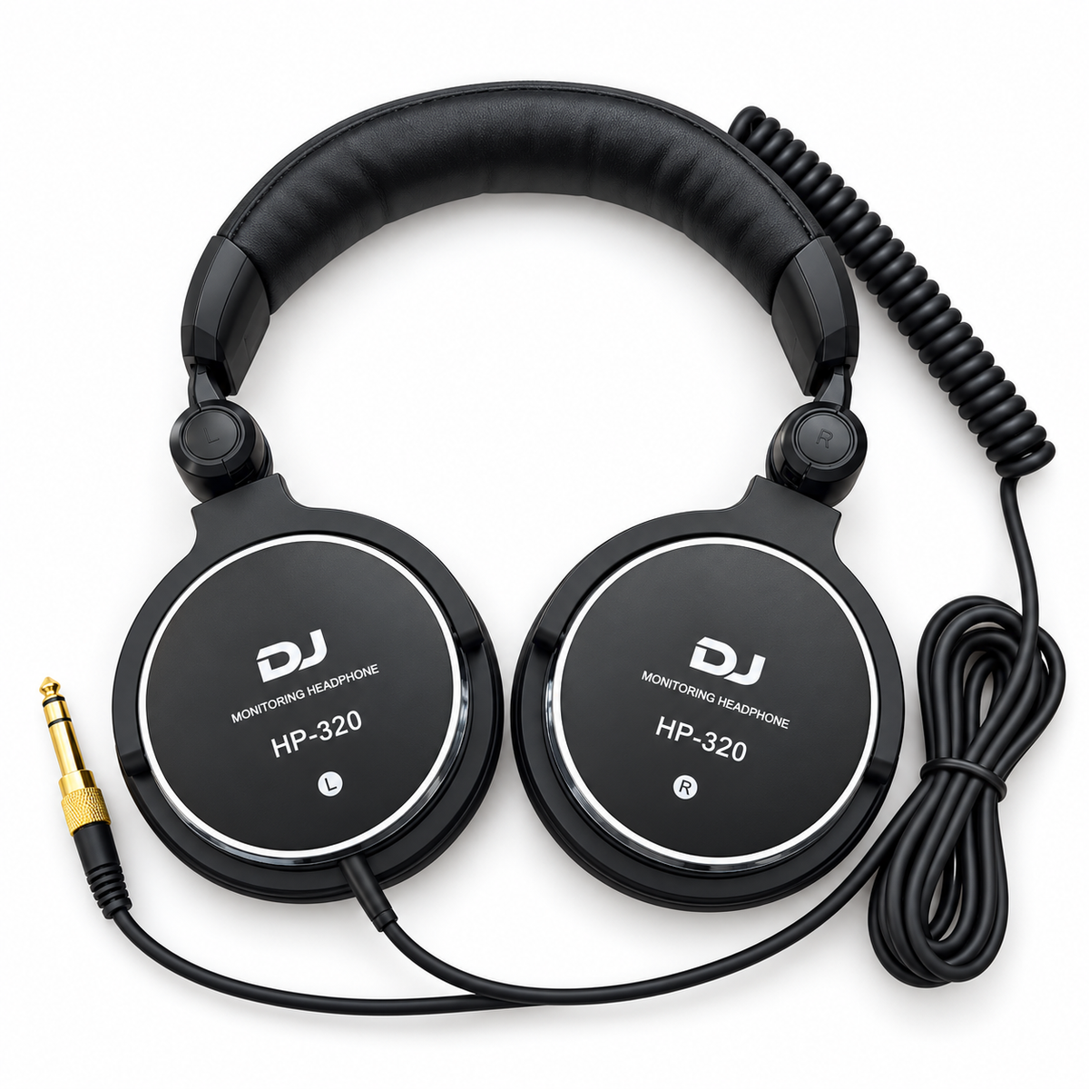 HP-320 DJ monitor headphone with coiled cable