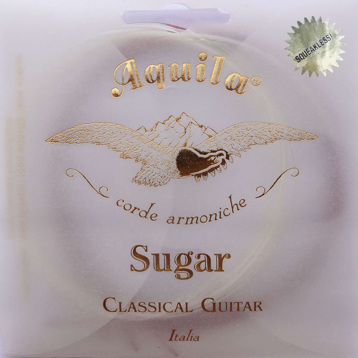 Aquila Sugar classical guitar string packet, corde armoniche, made in Italy
